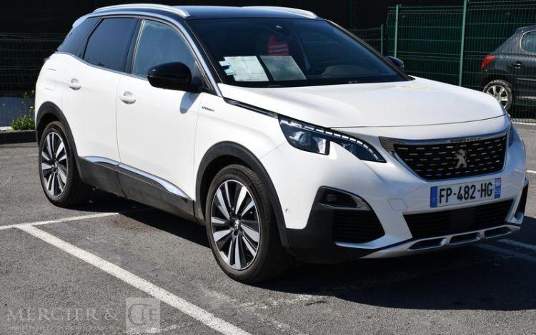 PEUGEOT 3008 GT HYBRID 4 300 E-EAT8 – HYBRIDE – 74874 KMS – ANNEE 2020 BLANC FP-482-HG