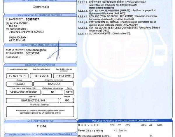 RENAULT KANGOO EXPRESS EXTRA R-LINK DCI 90 BLANC FC-604-PV