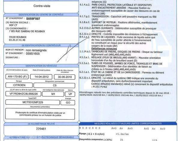 CITROEN C5 HDI CFT 110CH GRIS AW-170-BG