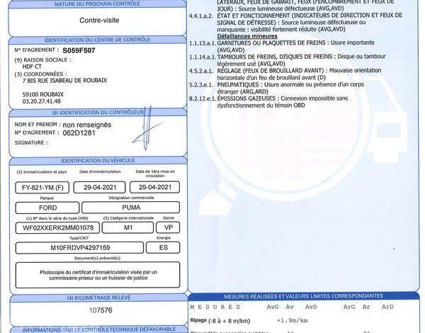 FORD PUMA 1,0 ECOBOOST 125 ST-LINE VIGNALE DCT BLANC FY-821-YM