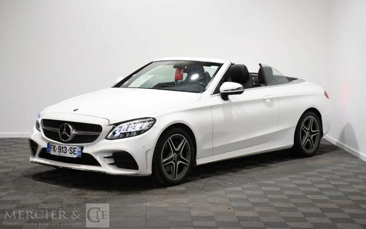 MERCEDES CLASSE C CABRIOLET 180 9G-TRONIC AMG LINE BLANC FK-913-SE