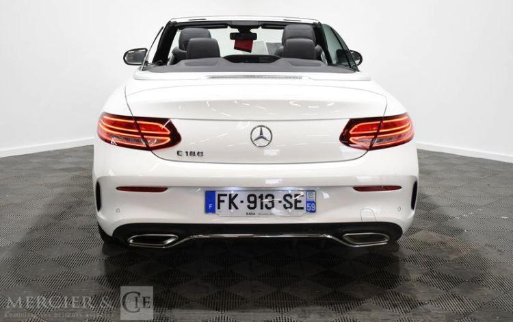 MERCEDES CLASSE C CABRIOLET 180 9G-TRONIC AMG LINE BLANC FK-913-SE