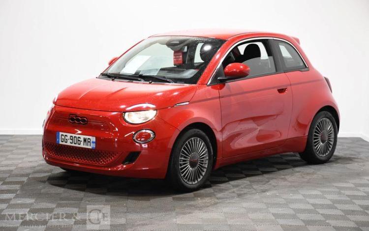 FIAT 500 ELECTRIC 95 AUTONOMIE-185KMH RED ROUGE GG-906-MR