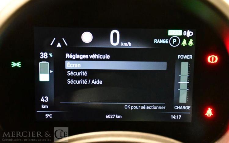 FIAT 500E 95 23.7KWH AUTONOMIE-185KMH BLANC GT-302-XA